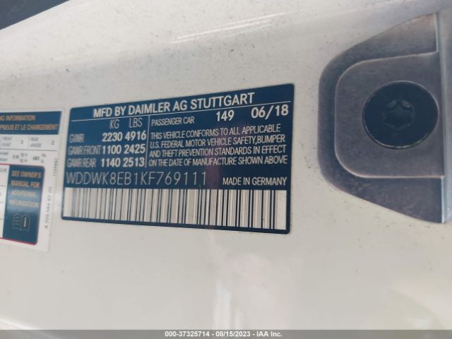 WDDWK8EB1KF769111 Mercedes-Benz C-class C 300