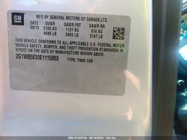 Chevrolet Impala Limited Lt 2014 2G1WB5E30E1115853 Image 16