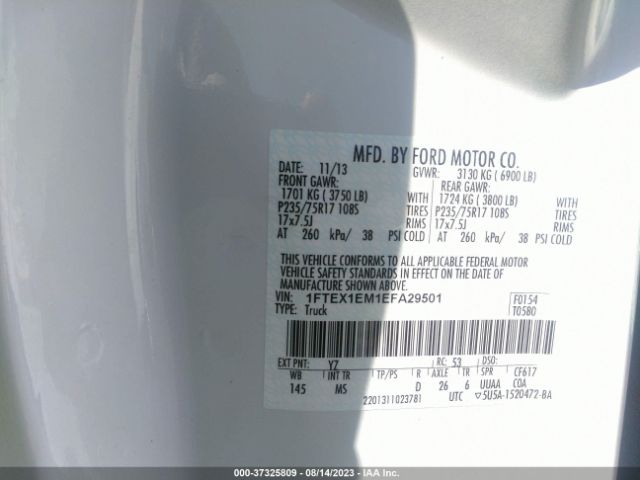 1FTEX1EM1EFA29501 Ford F-150 Xl/stx/xlt