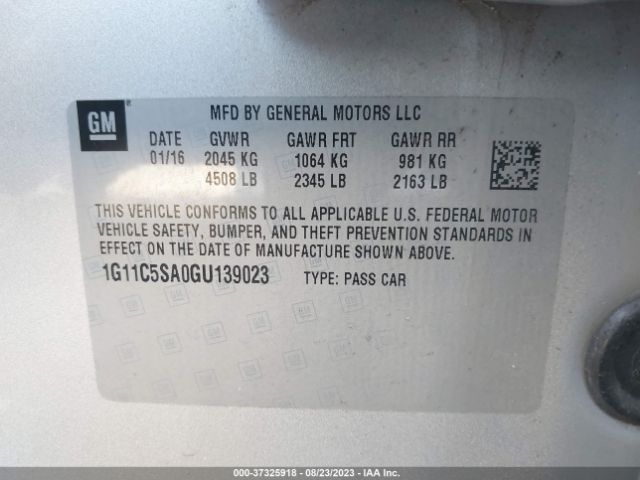 1G11C5SA0GU139023 Chevrolet Malibu Limited Lt