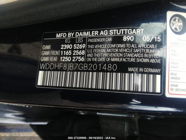 WDDHF8JB7GB201480 Mercedes-Benz E-class E 350