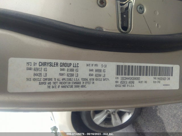 2010 DODGE CALIBER SXT VIN: 1B3CB4HA3AD606965