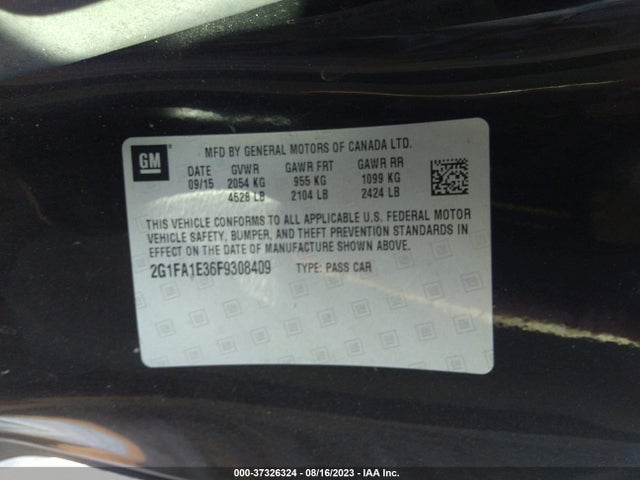 Chevrolet CAMARO LS 2015 2G1FA1E36F9308409 Image 9