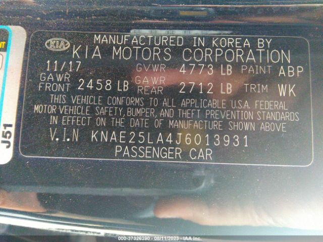 KNAE25LA4J6013931 KIA Stinger Premium