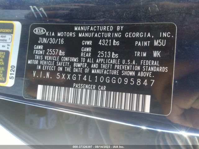 5XXGT4L10GG095847 KIA Optima Lx Turbo