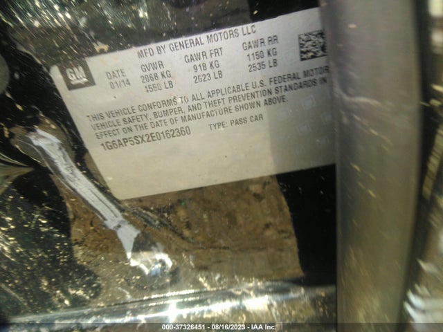 1G6AP5SX2E0162360 Cadillac Cts Sedan Rwd