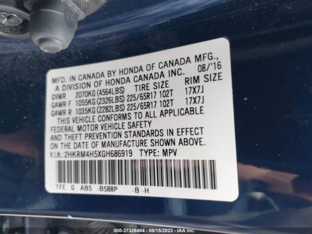 2HKRM4H5XGH686919 Honda CR-V EX