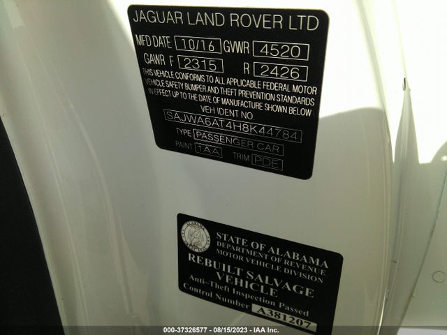 SAJWA6AT4H8K44784 Jaguar F-type Premium