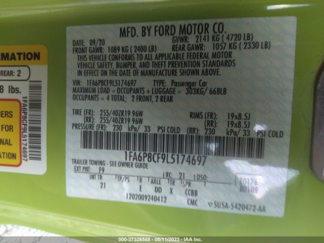 1FA6P8CF9L5174697 Ford MUSTANG GT