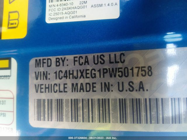 1C4HJXEG1PW501758 Jeep Wrangler Sahara