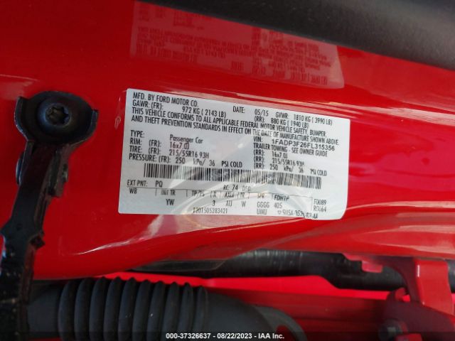 1FADP3F26FL315356 Ford FOCUS SE