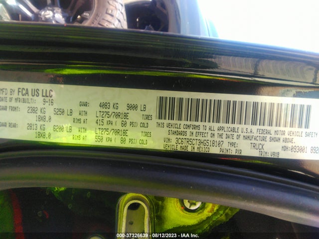 3C6TR5CT3HG518107 RAM 2500 Tradesman