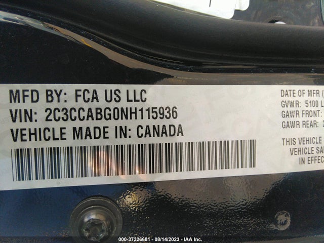 2C3CCABG0NH115936 Chrysler 300 300s