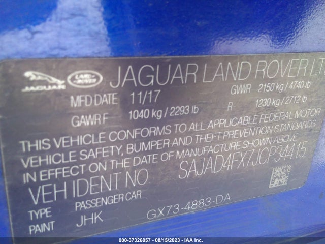 2018 JAGUAR XE SAJAD4FX7JCP34415 Photo 8