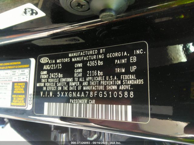 5XXGN4A78FG510588 KIA OPTIMA EX