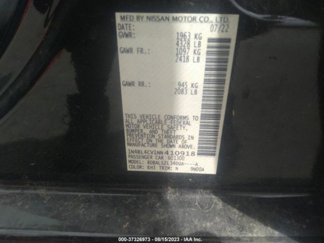1N4BL4CV1NN410918 Nissan Altima 2.5 Sr