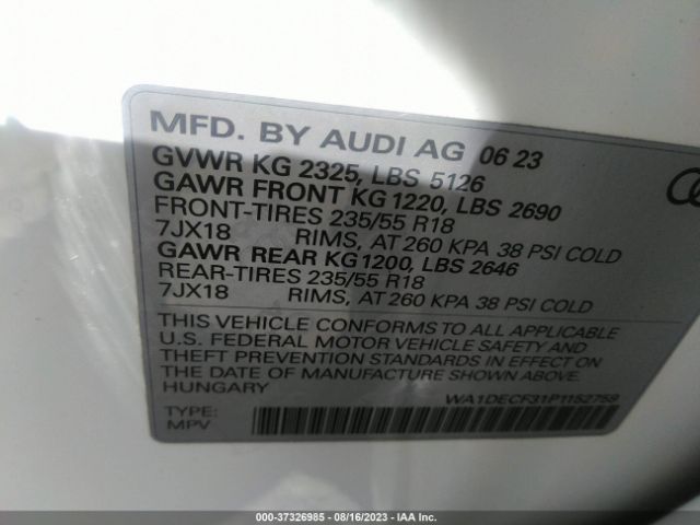 2023 AUDI Q3 WA1DECF31P1152759 Photo 8