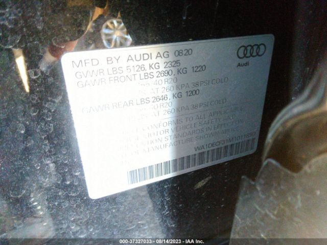 WA1DECF31M1011850 Audi Q3 Premium 45 Tfsi S Line Quattro Tiptronic