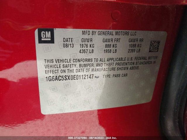 Cadillac Ats Performance Rwd 2014 1G6AC5SX0E0112147 Image 9