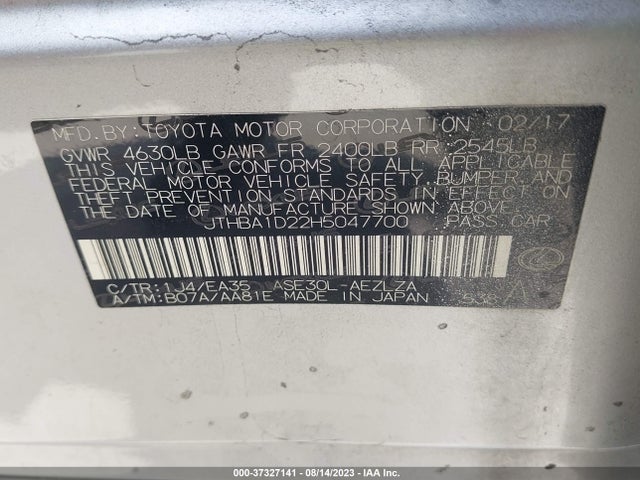 JTHBA1D22H5047700 Lexus Is Is Turbo