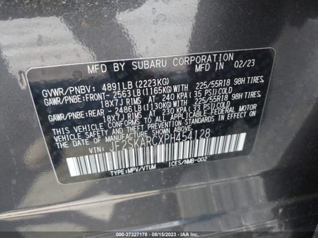 JF2SKARCXPH454128 Subaru Forester Touring