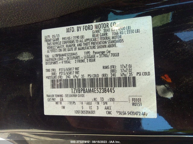 Ford Mustang V6 2014 1ZVBP8AM4E5238445 Image 15