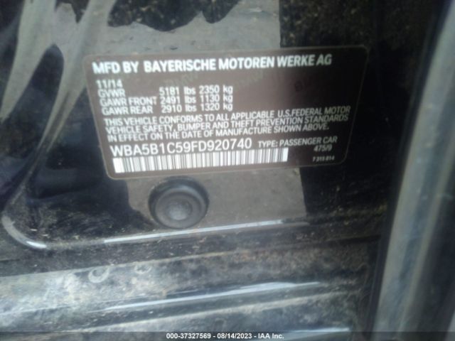 WBA5B1C59FD920740 BMW 5 Series 535i