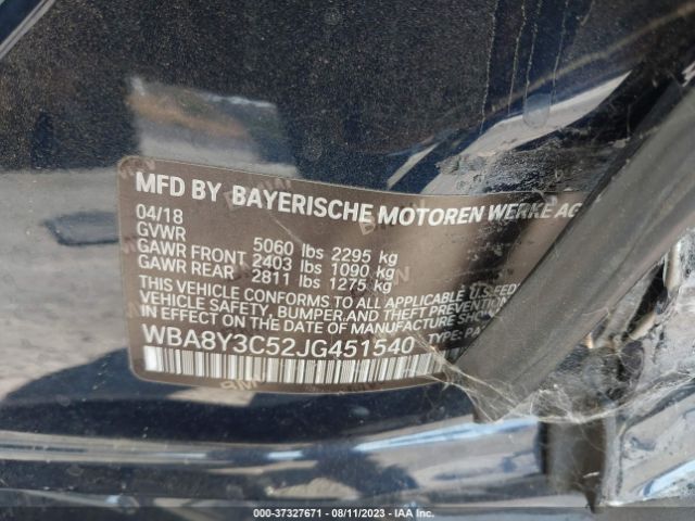WBA8Y3C52JG451540 BMW 3 Series 340i Xdrive