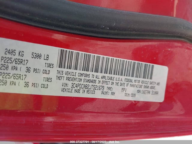Dodge JOURNEY SE 2018 3C4PDCAB2JT521679 Image 9