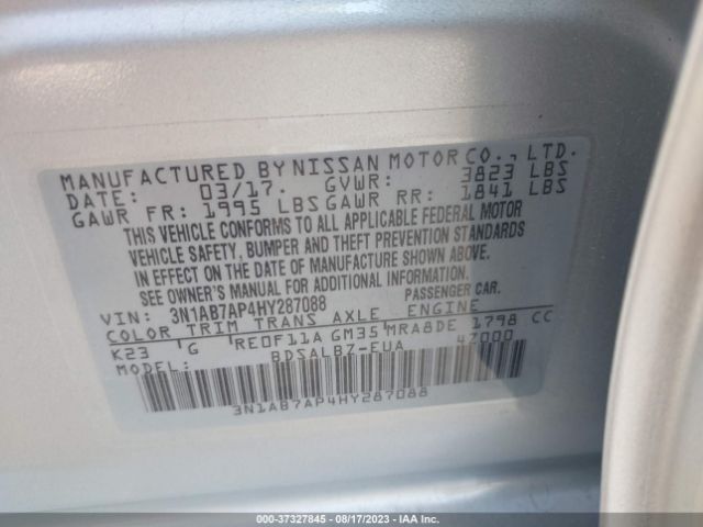 3N1AB7AP4HY287088 Nissan SENTRA S