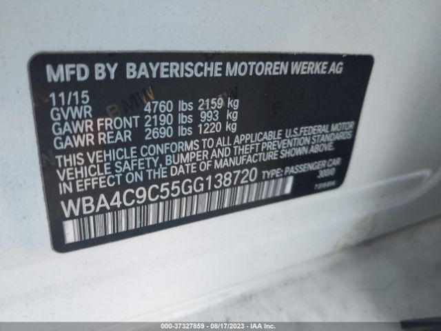 WBA4C9C55GG138720 BMW 4 Series 428i Xdrive