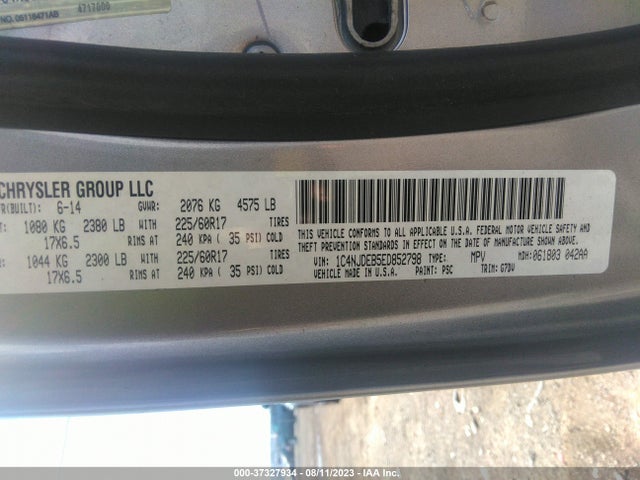 1C4NJDEB5ED852798 Jeep Compass Latitude