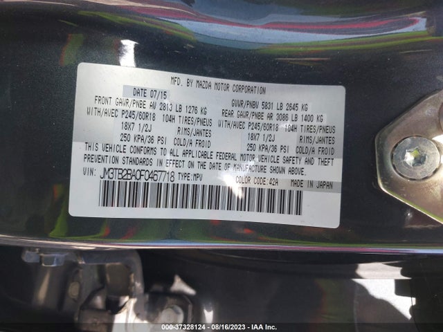 Mazda CX-9 SPORT 2015 JM3TB2BA0F0467718 Image 9