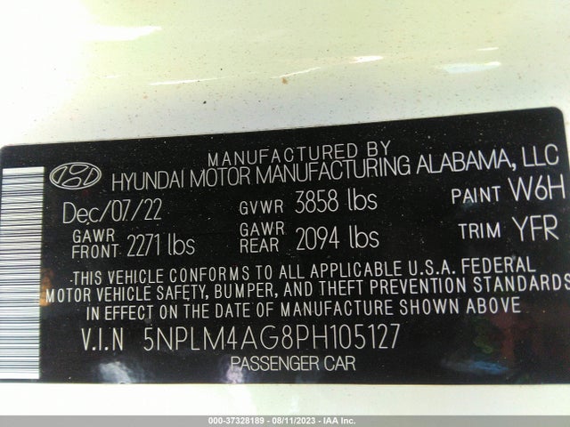 Hyundai ELANTRA SEL 2023 5NPLM4AG8PH105127 Image 15