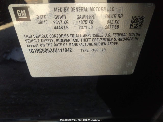 Chevrolet VOLT LT 2018 1G1RC6S52JU111842 Image 15