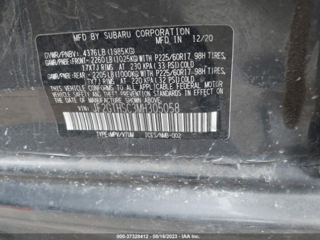 JF2GTHSC3MH305058 Subaru Crosstrek Sport