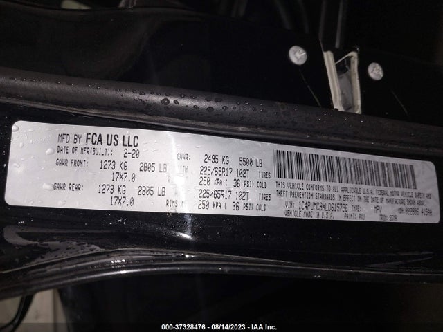 1C4PJMCBXLD615796 Jeep Cherokee Latitude 4x4