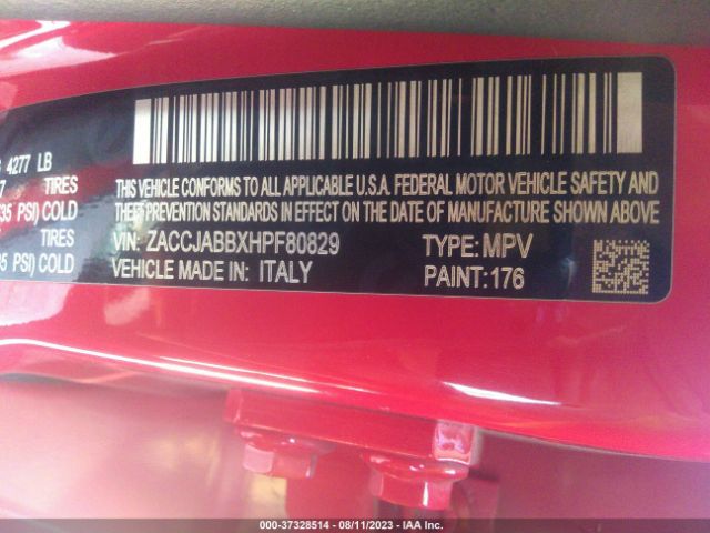 ZACCJABBXHPF80829 Jeep Renegade Latitude