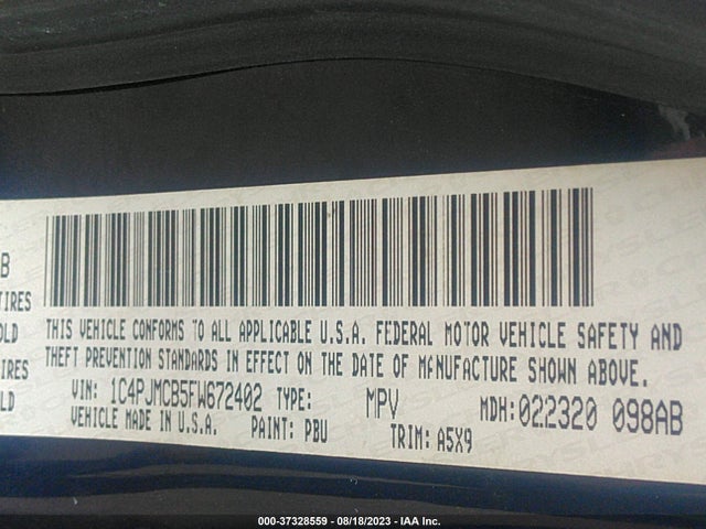 Jeep Cherokee Latitude 2015 1C4PJMCB5FW672402 Image 9