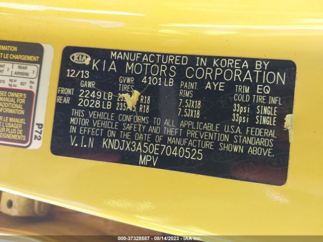 KNDJX3A50E7040525 KIA Soul !