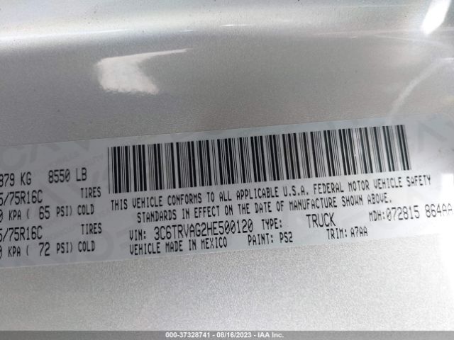 2017 RAM PROMASTER 1500 3C6TRVAG2HE500120 Photo 8