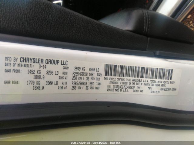 1C4RDJDG7EC481637 Dodge DURANGO LIMITED