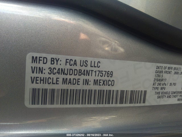 2022 JEEP COMPASS TRAILHAWK VIN: 3C4NJDDB4NT175769