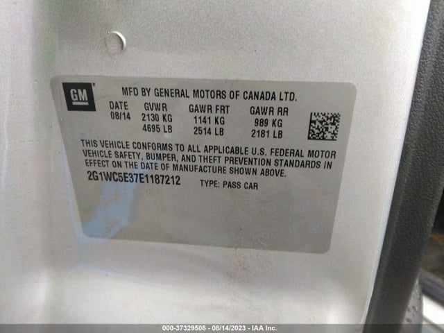 Chevrolet Impala Limited Ltz 2014 2G1WC5E37E1187212 Image 9