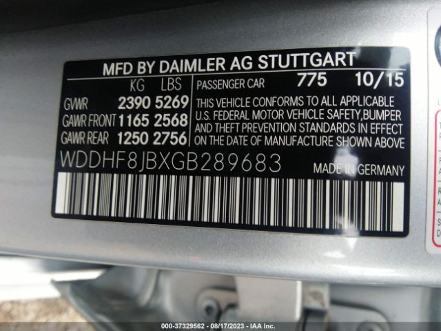 WDDHF8JBXGB289683 Mercedes-Benz E-class E 350