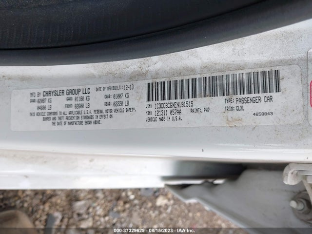 Chrysler 200 Limited 2014 1C3CCBCGXEN191515 Image 9
