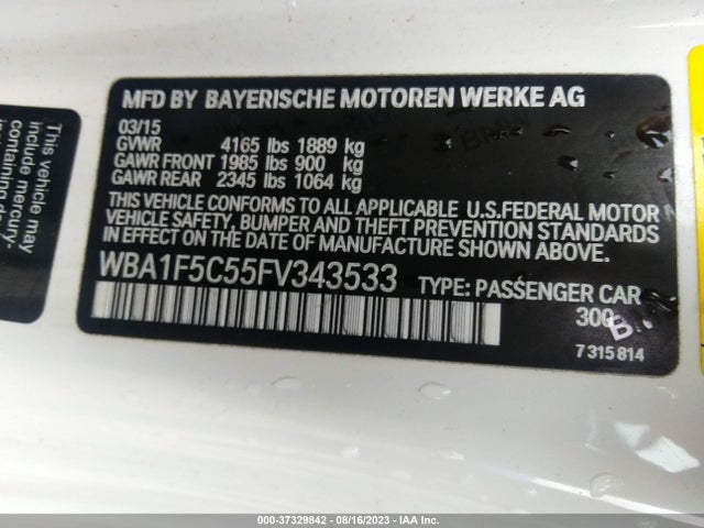 WBA1F5C55FV343533 BMW 2 Series 228i