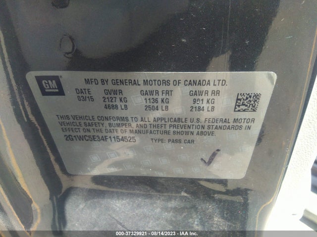 Chevrolet Impala Limited Ltz 2015 2G1WC5E34F1154525 Image 9