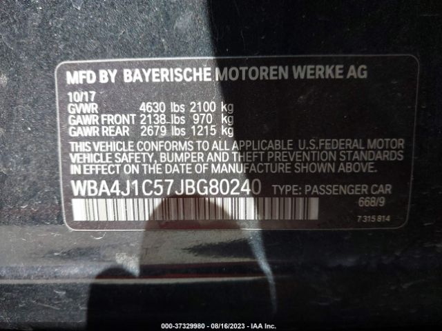 WBA4J1C57JBG80240 BMW 4 Series 430i