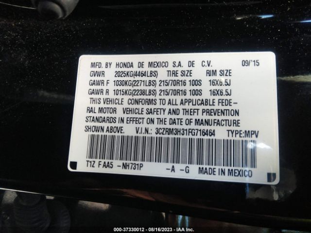 3CZRM3H31FG716464 Honda CR-V LX